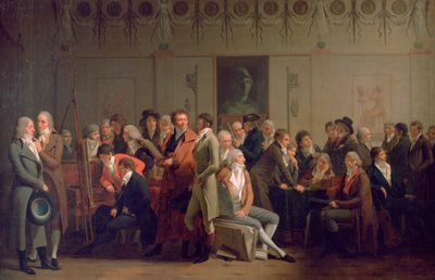 Setkání umělců ve studiu Isabey, 1798 od Louis Leopold Boilly