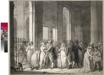 Arkády v Palais Royal, c.1804 od Louis Leopold Boilly