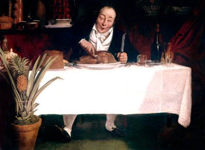 The Gourmand: Muž jí krůtu od Louis Leopold Boilly