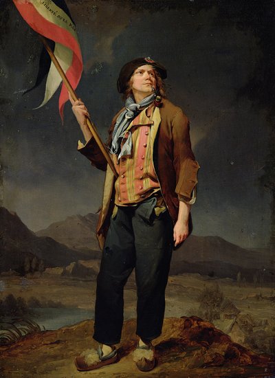 Zpěvák Chenard jako Sans-Culotte od Louis Leopold Boilly