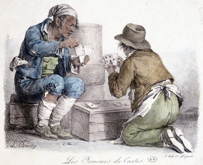 Hráči karet, rytina L. Boillyho, kolem roku 1820. od Louis Leopold Boilly