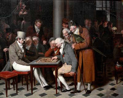 Uvnitř kavárny je napsáno „dámská párty v Cafe Lamblin“ v Palais Royal v Paříži. Detail. Obraz Louis Leopold Boilly (1761-1845), kolem 1820. Slunce 0,38x0,55 m Chantilly, musee Conde od Louis Leopold Boilly