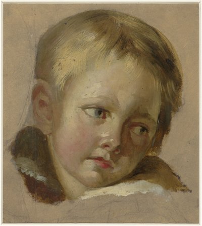 Náčrt hlavy dítěte se světlými blond vlasy od Louis Léopold Boilly (rejected attribution)