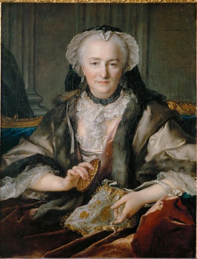 Paní Dangeová váže uzly - Mrs. Dange vyšívá ... od Louis M. Tocque
