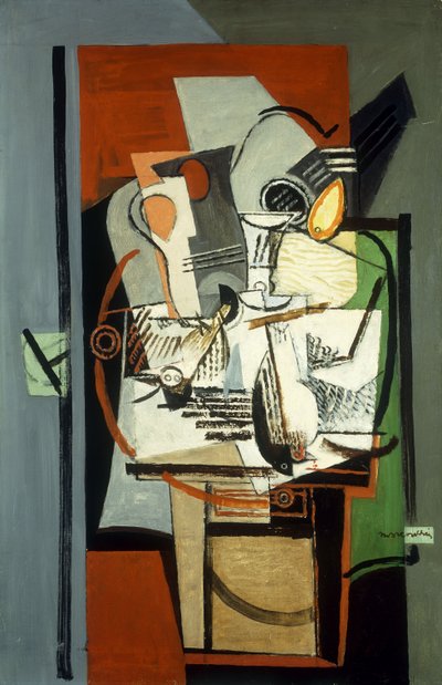 Stálý život; Nature Morte, kolem roku 1930 od Louis Marcoussis