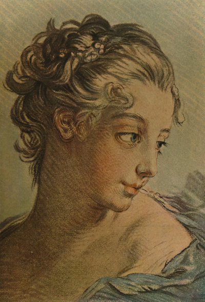 Hlava mladé dívky, c1760-1790, 1913 od Louis Marin Bonnet