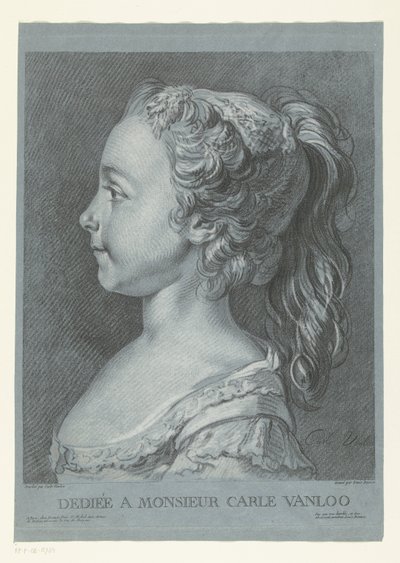 Portrét mladé dívky Tête de jeune fille od Louis Marin Bonnet