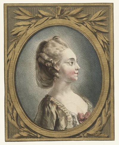 Portrét mladé ženy tete od Louis Marin Bonnet
