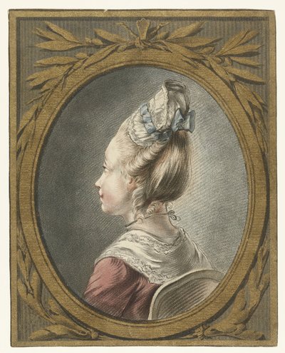 Portrét mladé ženy tete od Louis Marin Bonnet