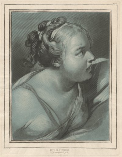 Tête de Putiphar Hlava Potipharovy ženy, 1773. od Louis Marin Bonnet