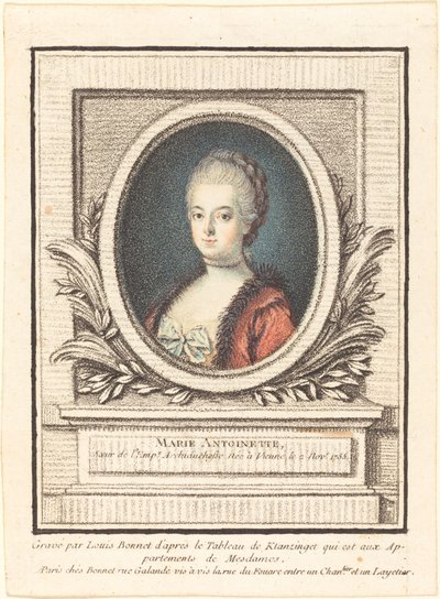 Marie Antoinetta, Dauphine od Louis Marin Bonnet after Joseph Kranzinger