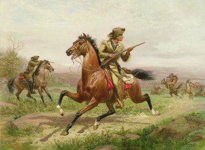 Buffalo Bill bojující s indiány od Louis Maurer