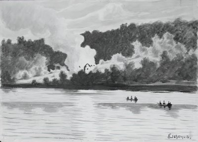 Oheň viděn z East Lyme, Connecticut, 1900. od Louis Michel Eilshemius