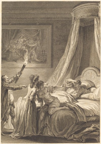 Le gascon puni od Louis Michel Halbou and Antoine Jean Duclos after Jean Honoré Fragonard