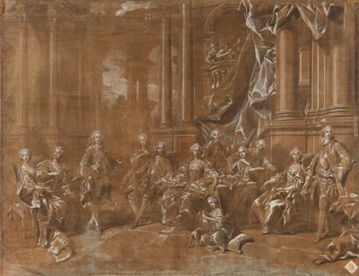 Rodina Philipa V. od Louis Michel van Loo