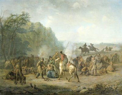 Kozácký bivak, 1813 od Louis Moritz