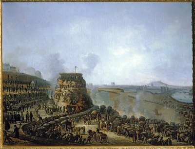 Císař Napoleon III. a císařovna Evženie na návštěvě kopce Chaillot... (malba na plátně) od Louis Moullin
