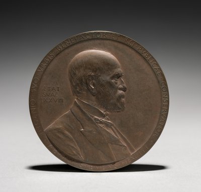 Medaile: Abram Stevens Hewitt, 1875-1925. od Louis Oscar Roty