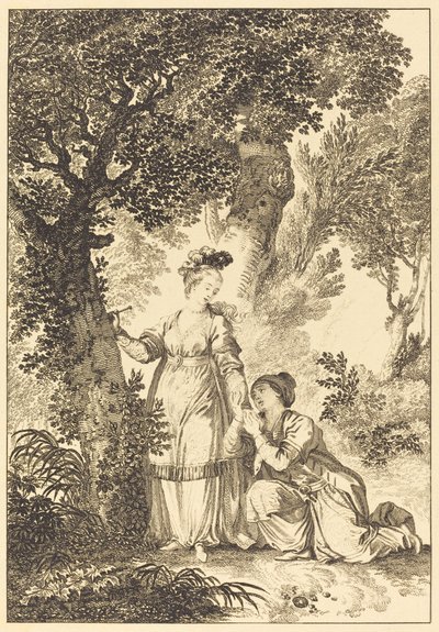 Nevěsta krále Garbe: Strom od Louis Petit after Jean Honoré Fragonard
