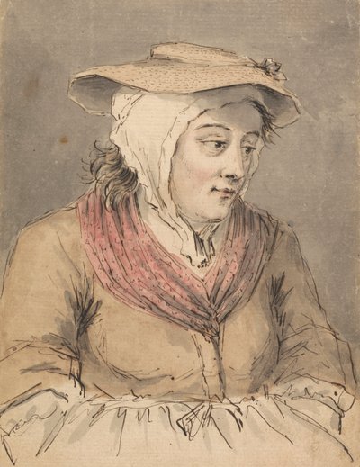 Rybářka, ruce pod zástěrou od Louis Philippe Boitard