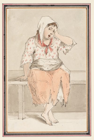 Studie sedící ženy od Louis Philippe Boitard