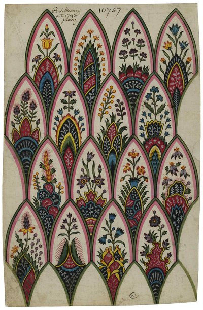 Návrh indických motivů, 1793. od Louis Philippe Lemeunnié