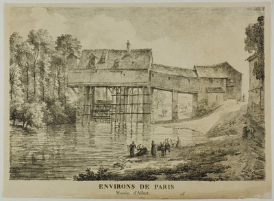 Okolí Paříže: Alfort Mill od Louis Pierre Baltard