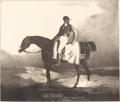 Britský kůň a žokej od Louis Pierre Marie Courtin after Théodore Gericault