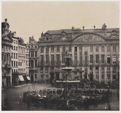 Stavba pamětní fontány bez názvu, červenec 1856. od Louis Pierre Theophile Dubois de Nehaut