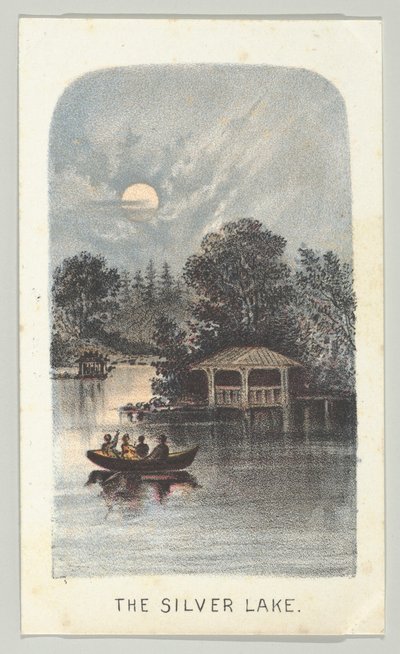 Stříbrné jezero, ze série, Pohledy v Central Parku, New York, část 2, 1864. od Louis Prang