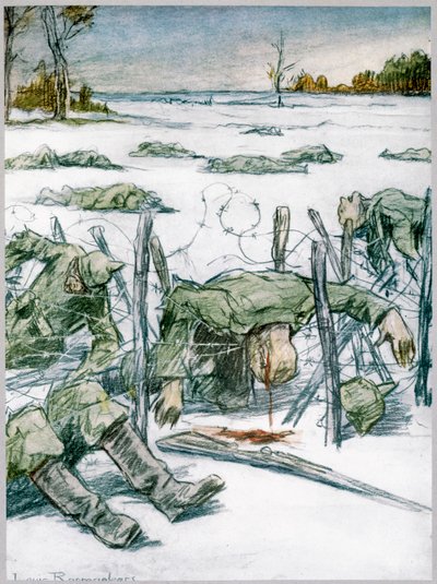 "Ostnatý drát", 1916 od Louis Raemaekers