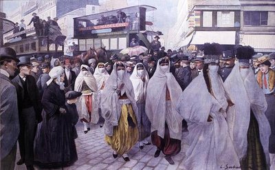 Umělci Orientálního divadla se vracejí do Trocadera od Louis Remy Sabattier