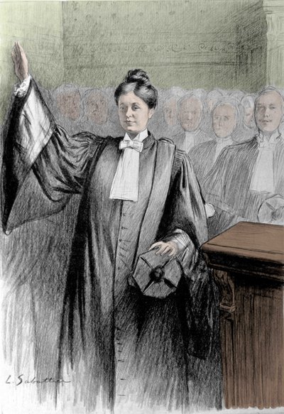 Jeanne Chauvin (1862-1926) složila přísahu 7. prosince od Louis Remy Sabattier