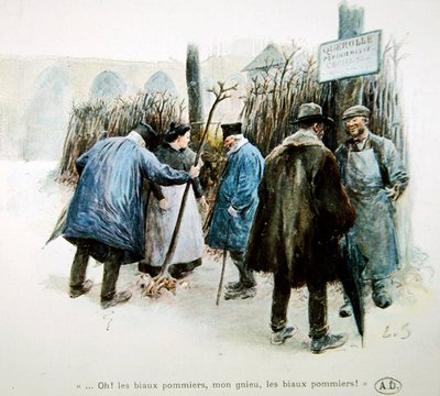 Školkaři a školkaři chválí nádherné jabloně v Normandii od Louis Remy Sabattier
