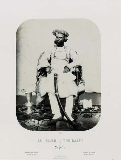 Royal Natch na ostrově Jug Navas Oudeypour; The Rajah, c.1865-68 (albumen print) od Louis Rousselet