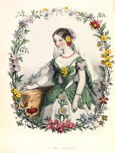 Alegorie , Fee Fleurette od Louis Simon (1810-1870) Lassalle