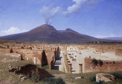 Vesuv z Pompejí, 1883 od Louis Spangenberg
