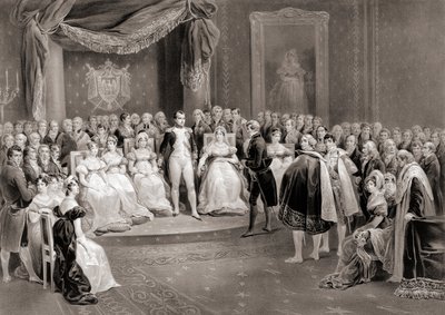 Napoleon ja hänen hovinsa. (Tulosta) od Louis Stanislas (after) Marin-Lavigne