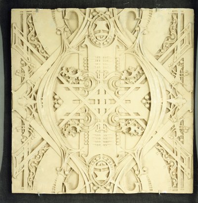 Fragment stropu, zdobený propracovanými svitky a listovými zařízeními, 1906-1908 od Louis Sullivan