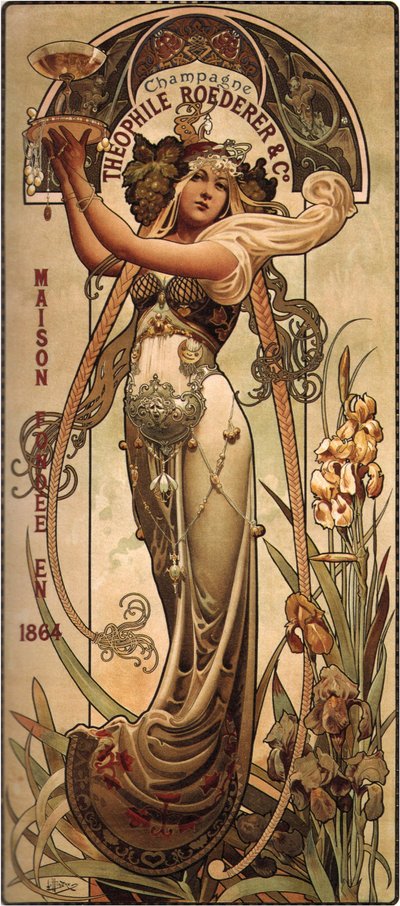 Šampaňské Theophile Roederer od Louis Theophile Hingres