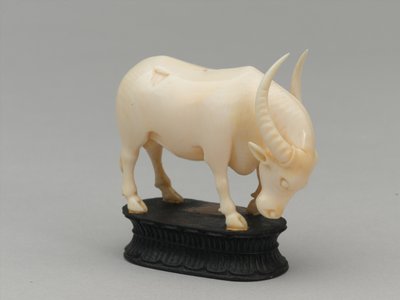 Černý biskup, šachová figurka, Indie, circa 1820 od Louis Thomas Bardel