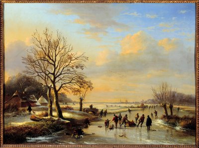 Bruslaři. Obraz Louis Verwee (1807-1877) od Louis Verwee