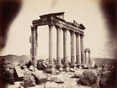 Mauzoleum na západním konci kolonády, Palmyra ,1864 (foto) od Louis Vignes