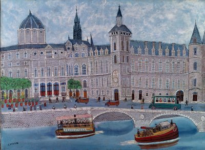 Pohled na Justiční palác v Paříži Obraz Louise Vivina (1861-1936) Paříž 20. století, městské muzeum moderního umění od Louis Vivin