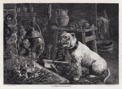 "Sledovaný hrnec nikdy nevaří!" (rytina) od Louis Wain