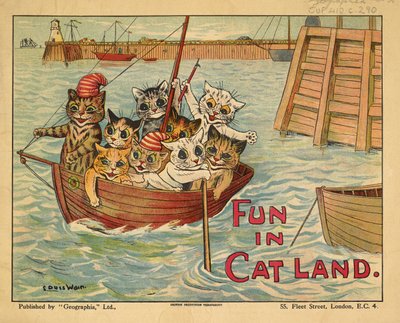 Kočky na lodi. od Louis Wain