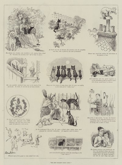 Nezapomeňte na své kočky! od Louis Wain