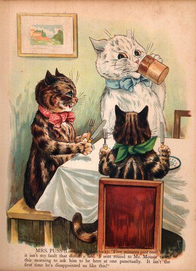 Louis Wain Cats (chromolitho) od Louis Wain
