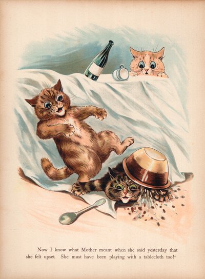 Louis Wain Cats (chromolitho) od Louis Wain
