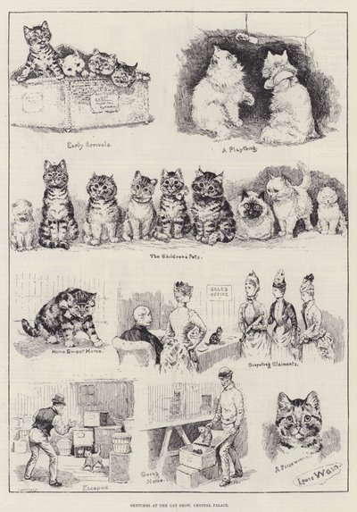 Skici na Cat Show, Crystal Palace od Louis Wain